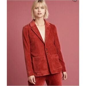 Marine Layer Women's Montreal Rosewood Corduroy Blazer Medium Soft Casual Jacket